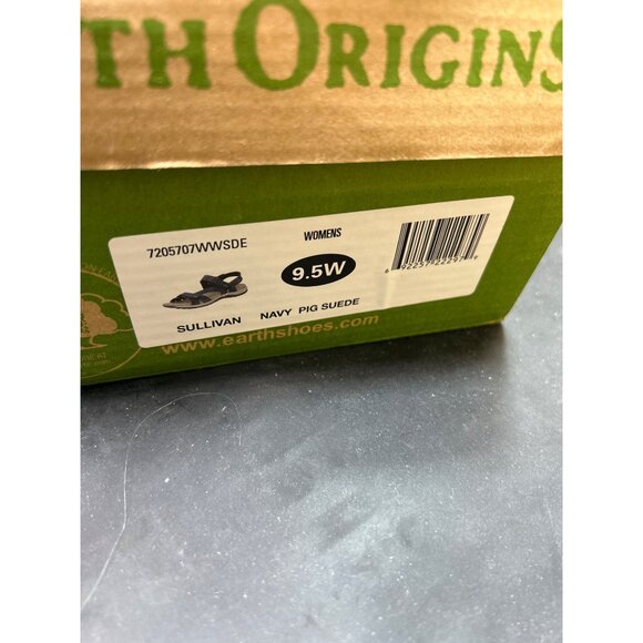 Womens Earth Origins Sullivan 9.5W Navy Pig Suede Sandals - Picture 4 of 9